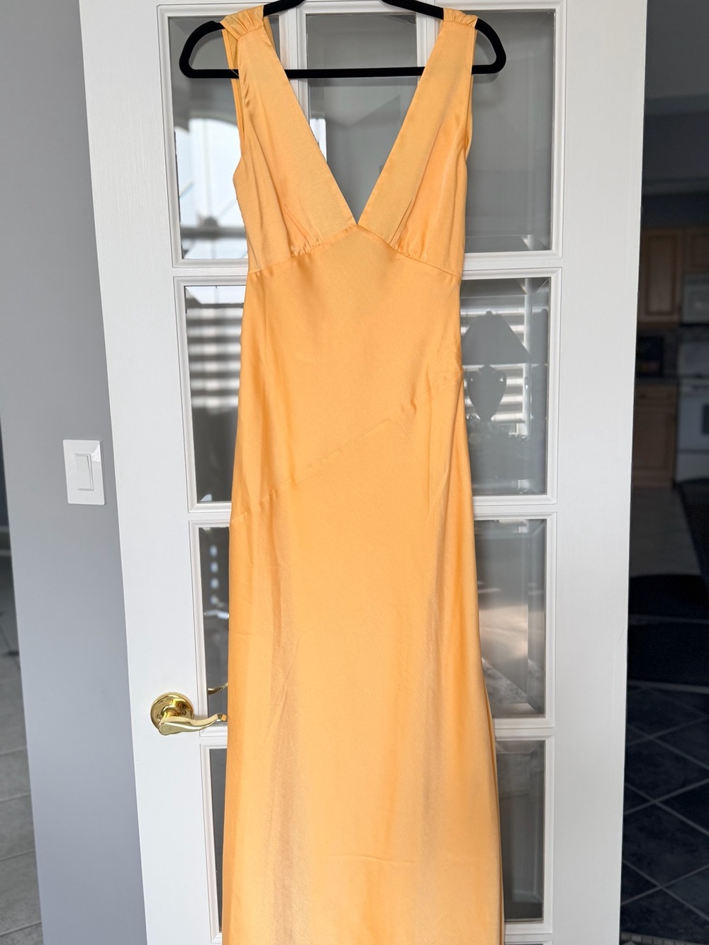 Meshki Sunset Yellow V-Neck Maxi Dress